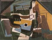 Juan Gris Guitar winebottle and cup painting
